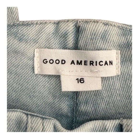 Good American Women's Light Wash Panel Front Boot Cut Jean in Indigo Sz: 16 - Picture 9 of 10